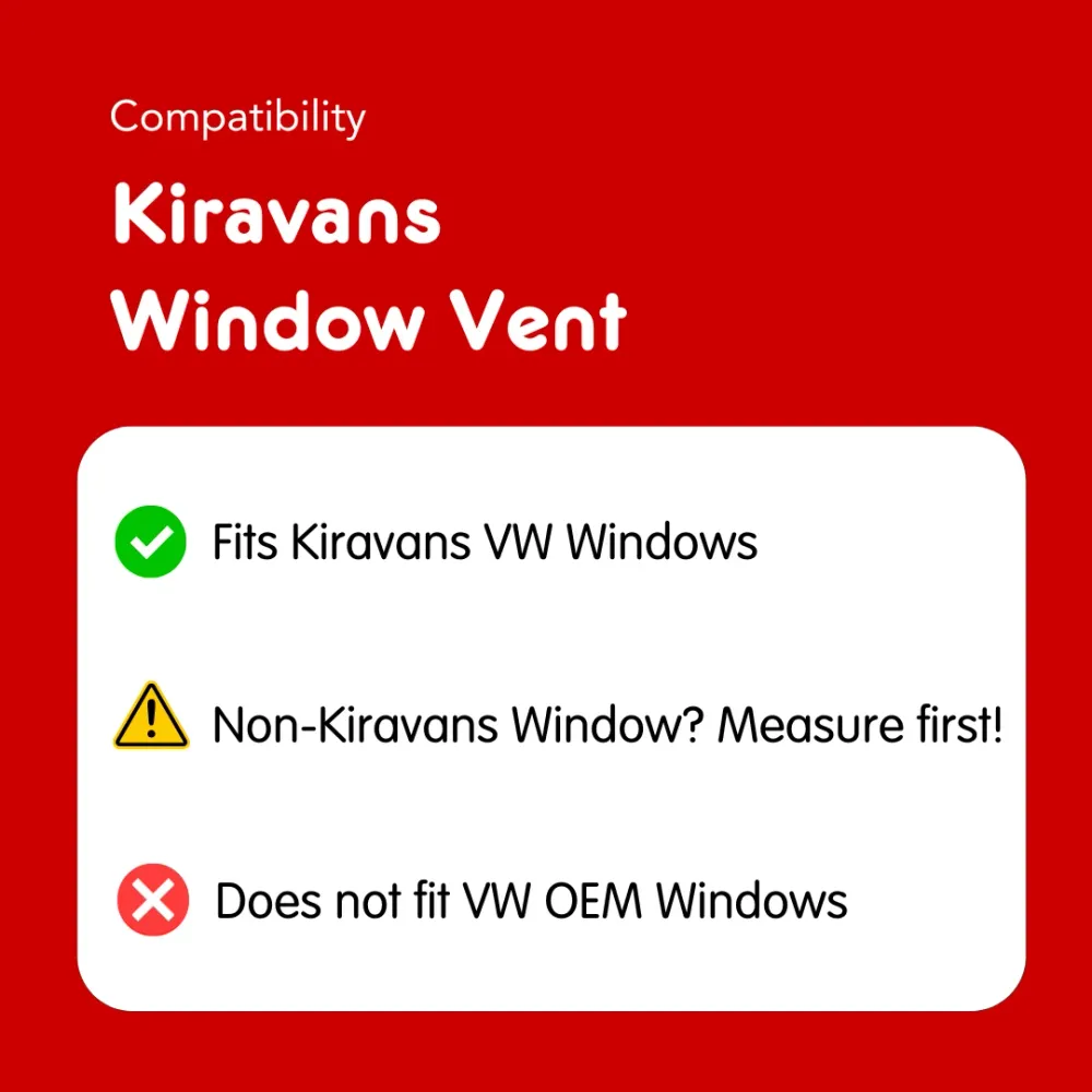 Kiravans Vent Opening Window VW Transporter T5 to T6.1 (2003-2024)