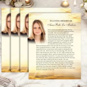Gasdruk schokdemper Shine Funeral Flyer Design & Print (Pack 50)