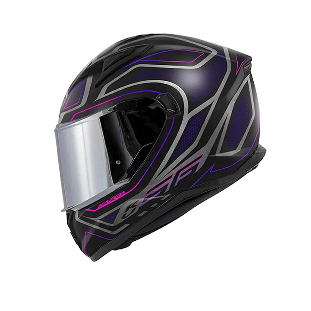KAPPA KV56 Moto Integral Mujer Casco Negro Mate Rosa met TÜV-goedkeuring Negro