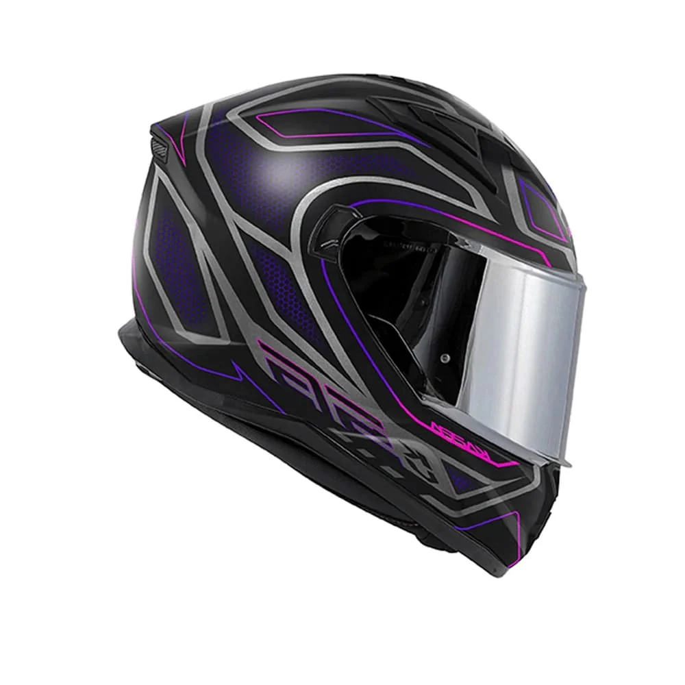 KAPPA KV56 Moto Integral Mujer Casco Negro Mate Rosa met TÜV-goedkeuring Negro