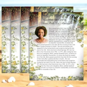 Serene Funeral Flyer Design & Print (Pack 50) gegalvaniseerd staal