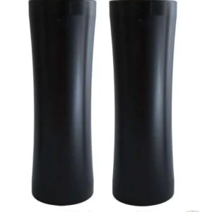 Premium Curved Upper Fork Cover Black Powder Coated Satijnstof Wrinkled Harley-Davidson