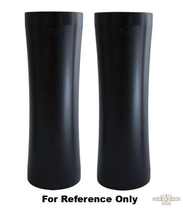 Premium Curved Upper Fork Cover Black Powder Coated Satijnstof Wrinkled Harley-Davidson