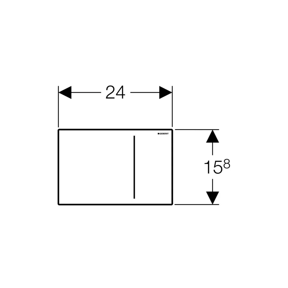 Geberit Sigma 70 Drive Plate Black Glazen