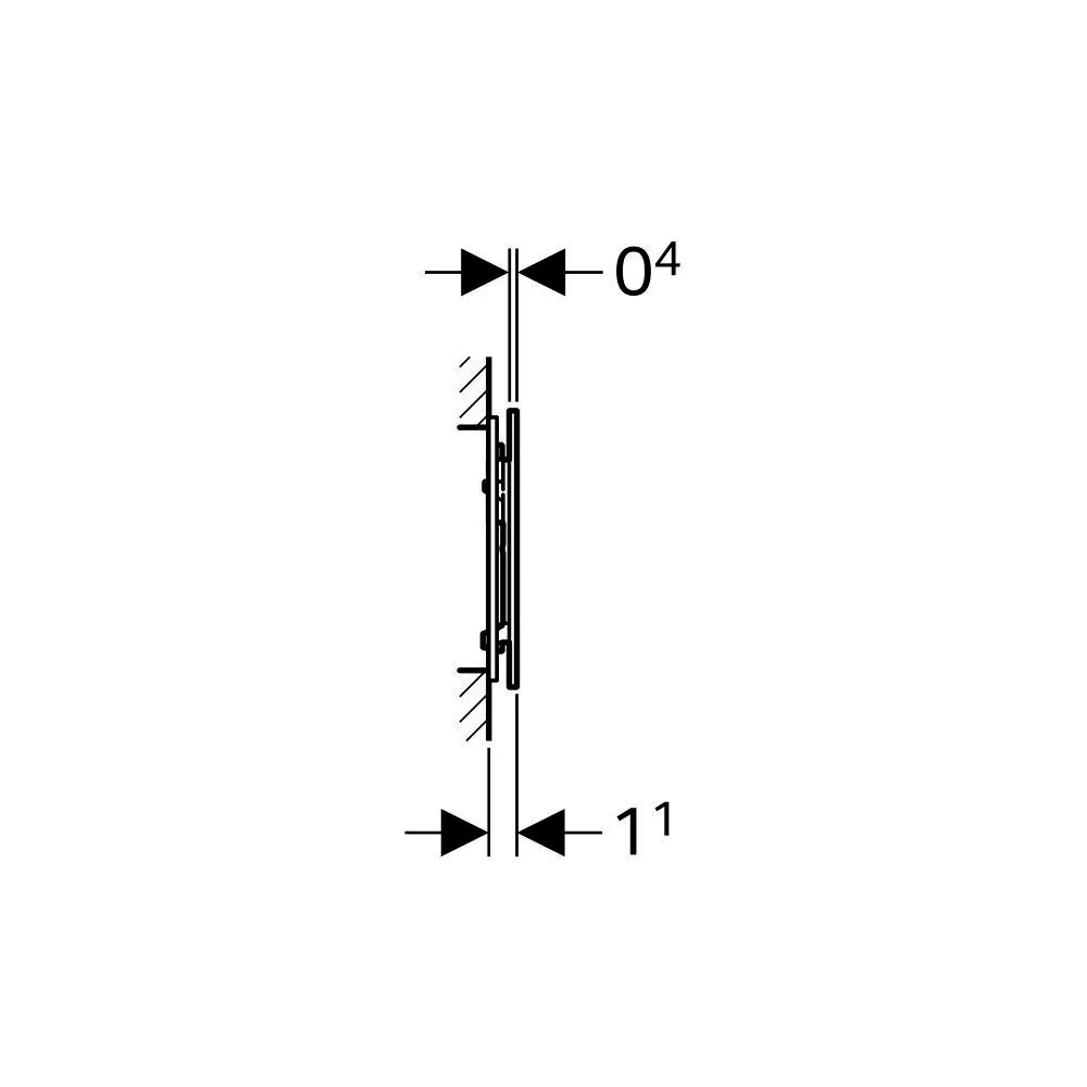 Geberit Sigma 70 Drive Plate Black Glazen