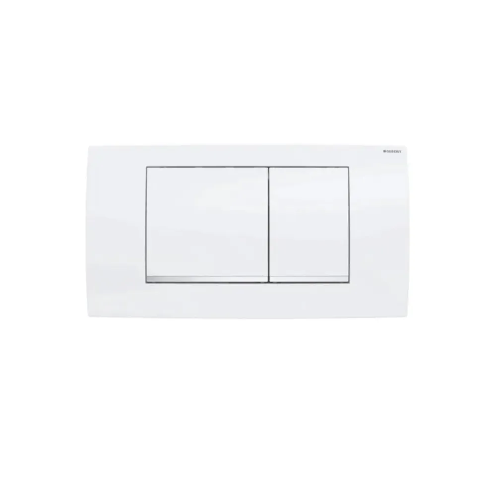 Geberit Twin Line30 Actuation Plate White - Metaalglans