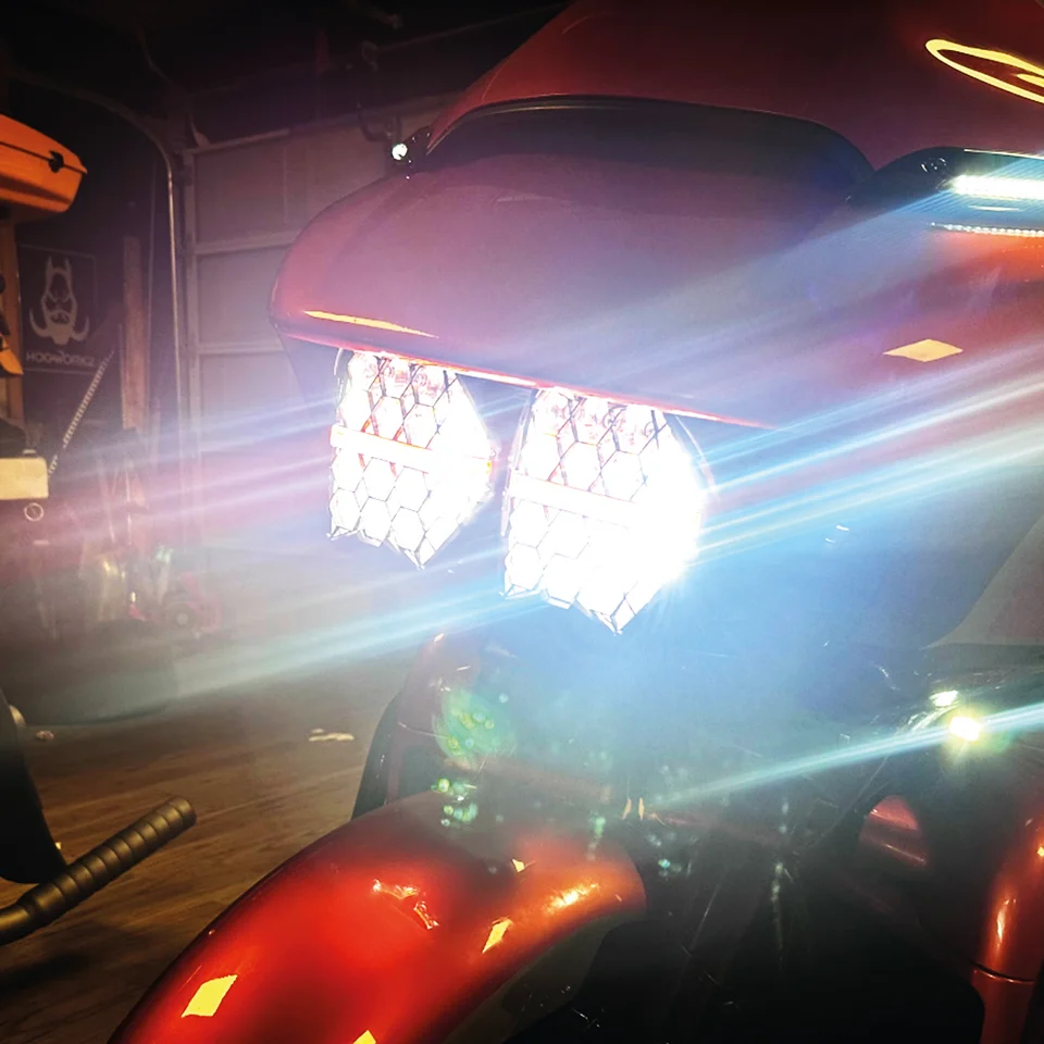 Professionele Kwaliteit Faro Led Honeycomb Para Harley Davidson Road Glide