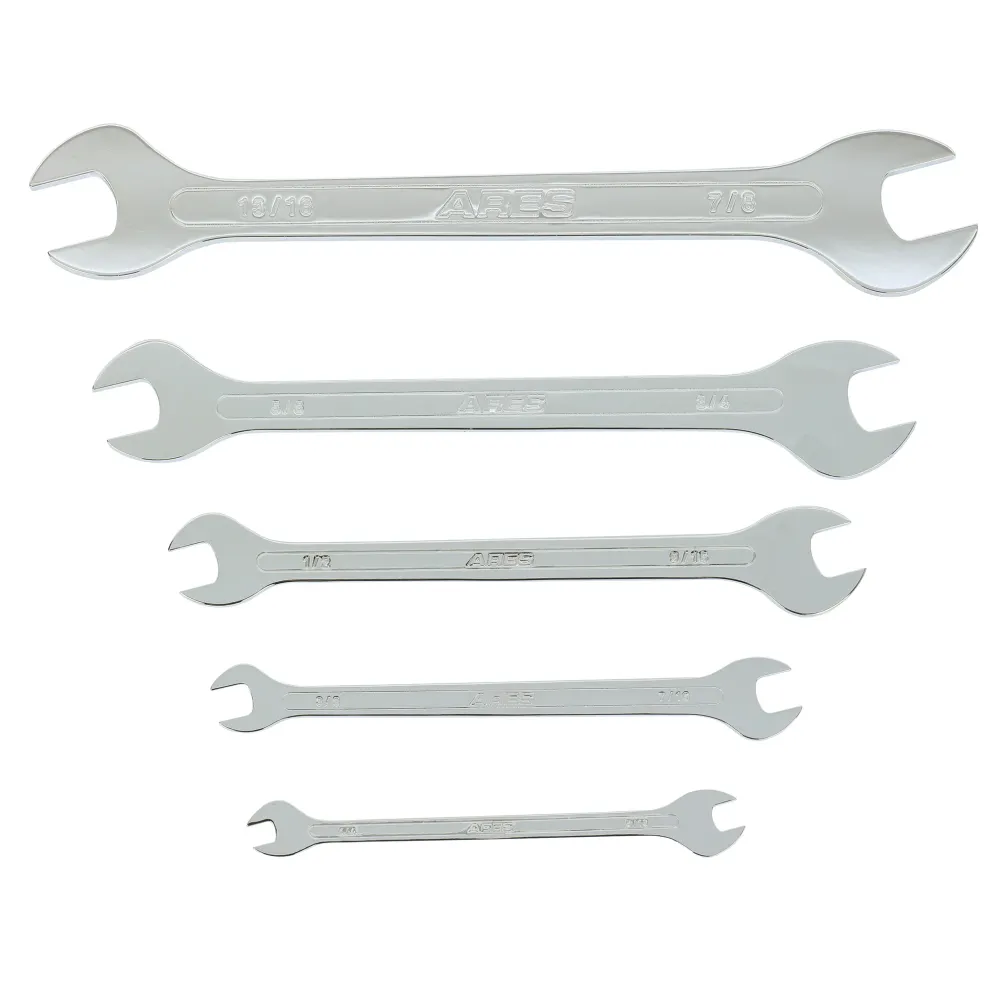 ARES 33042 - 5-Piece SAE Flinterdun Profile Double Open-End Wrench Set