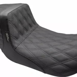 Asiento Delantero Con Cola Whip De Doble Diamante Con Cinta De Agarre Para Harley Davidson voor verlaagde auto's