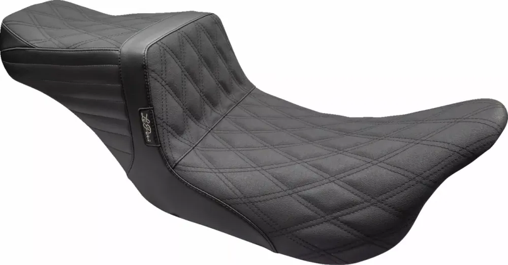 Asiento Delantero Con Cola Whip De Doble Diamante Con Cinta De Agarre Para Harley Davidson voor verlaagde auto's