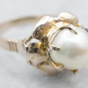 Beautiful Two Tone Pearl Flower Ring compatibel met Ford Focus MK3