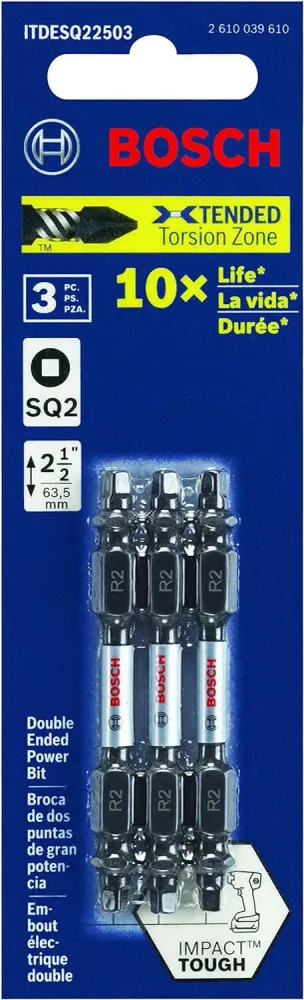 Bosch Impact Tough SQ2 Phillips Tweemaal End Bit Set