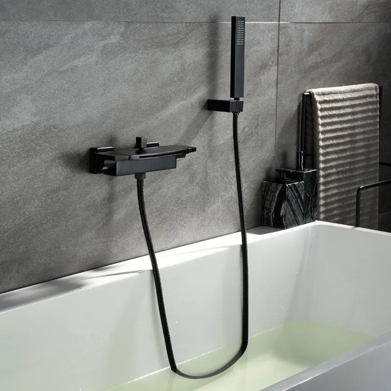 Contemporary Metalen Bathtub Faucet Double-Handle Bathroom Faucet Chrome