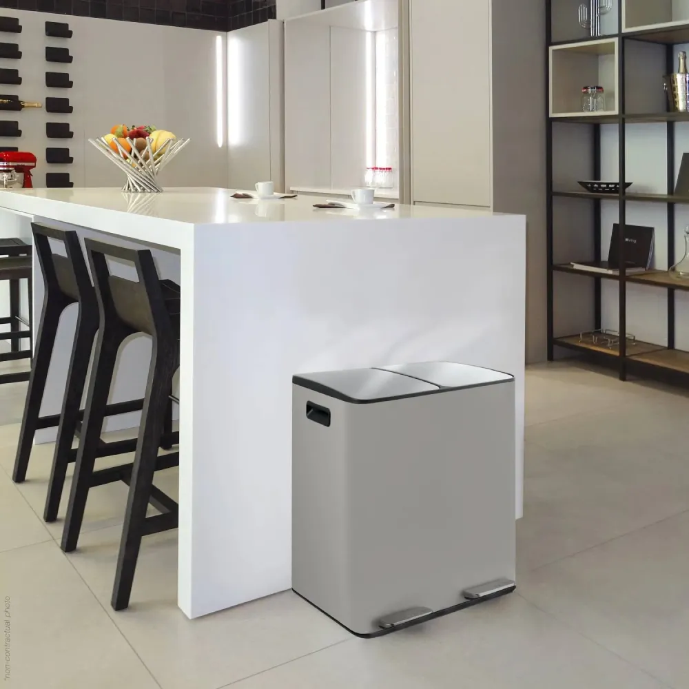 Demperbevestiging Aliya pedal bin 2 x 20Lt. doffe dove color