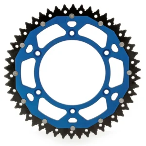 Demperbevestiging Corona ART doble compuesto (aluminio/acero) ultraligera autolimpiable - 48 dientes, paso 520, Azul