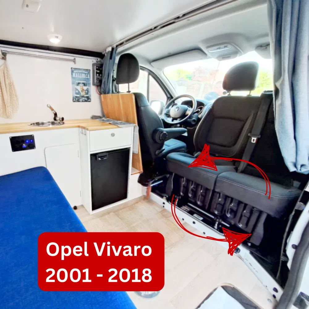Demperbevestiging GRADE B: X82/X83 Double Swivel - Vivaro 2nd-3rd Gen (2001-2018) / Trafic 2nd & 3rd Gen etc. Kiravans Twe...