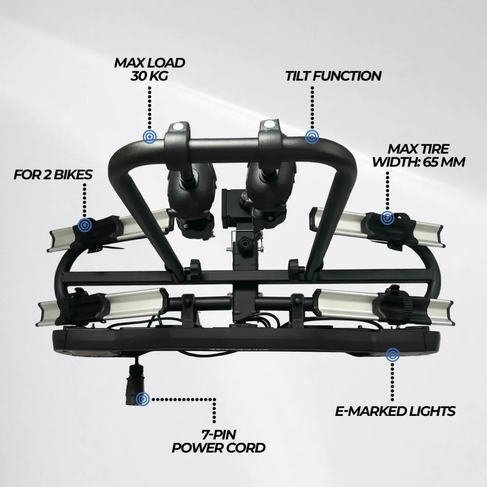 Demperbevestiging Trekker Bike Rack car, 2 bikes R200