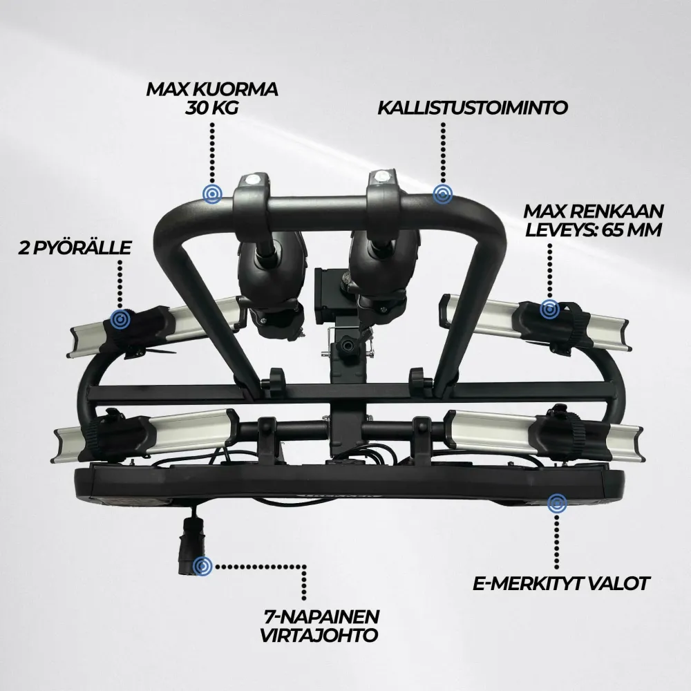 Demperbevestiging Trekker Bike Rack car, 2 bikes R200