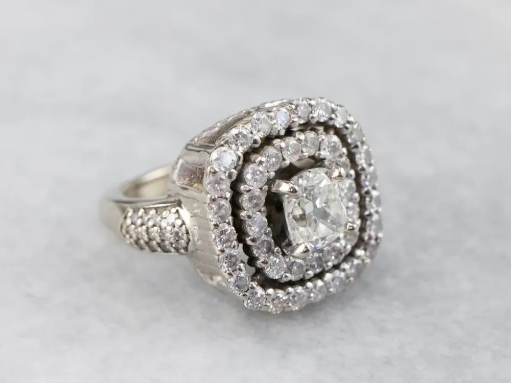 Diamond Double Halo Engagement Ring