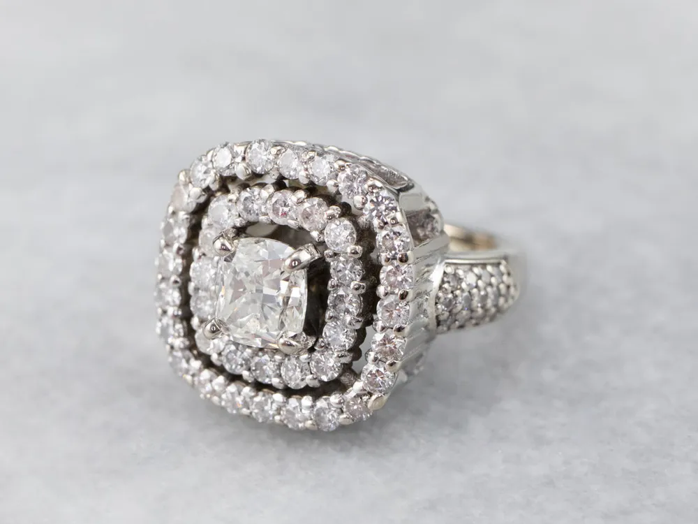 Diamond Double Halo Engagement Ring