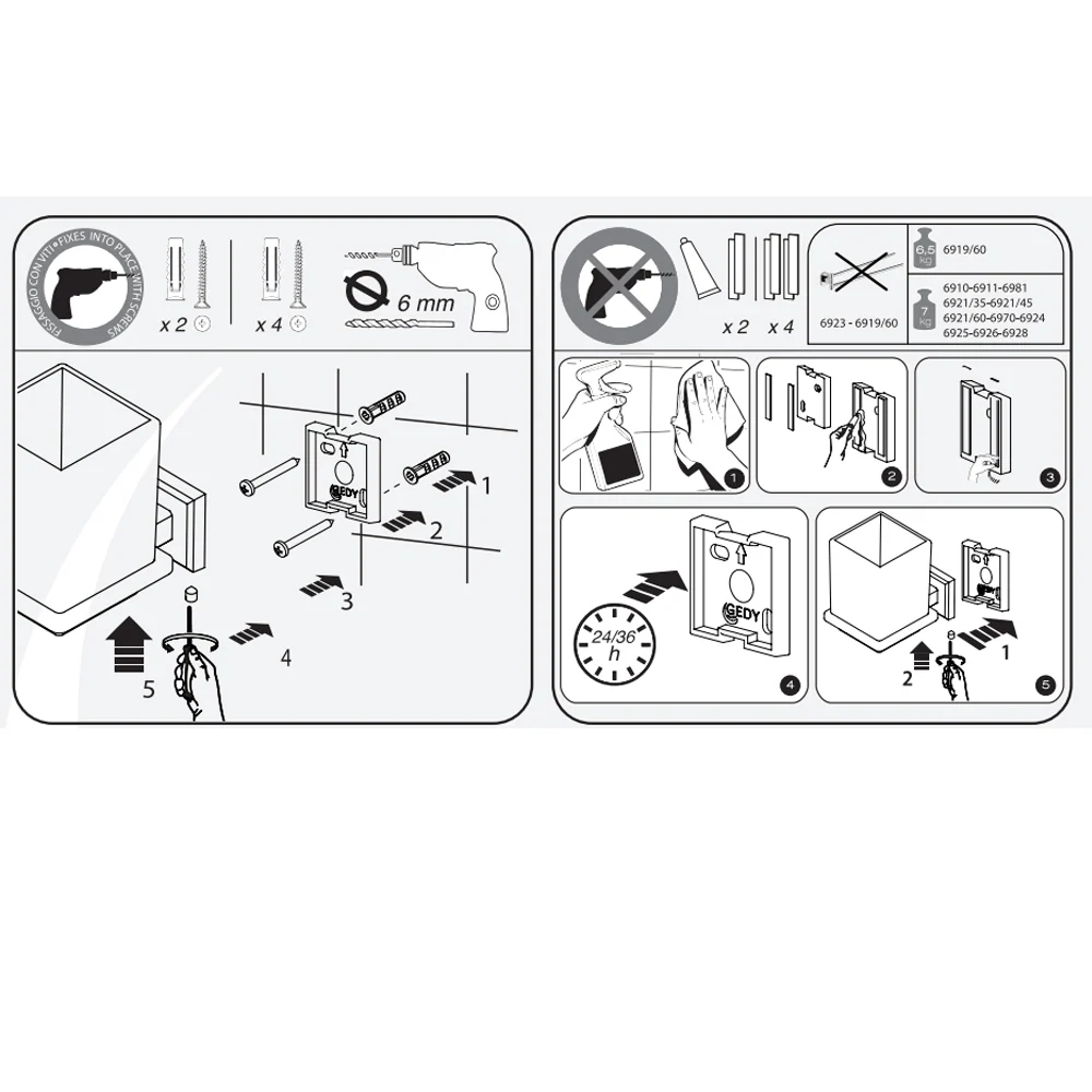 Double coat rack AISI 304 stainless RVS Colorado Gedy - Chrome-plated Heavy Duty constructie