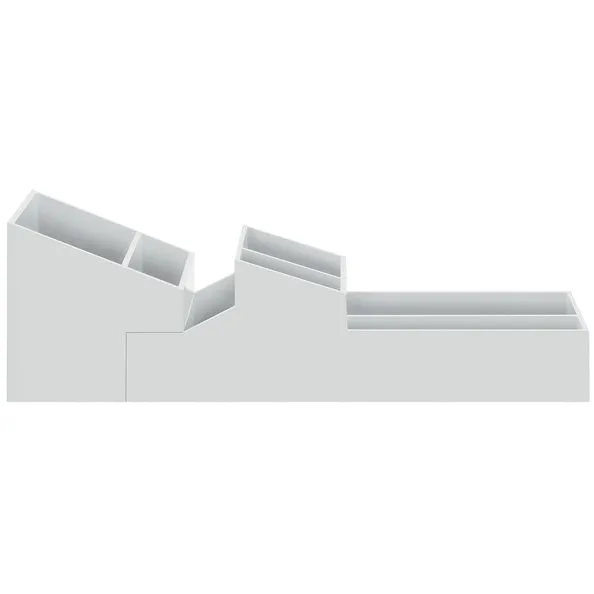 Double compartment single storage container abs model Skyline melkwit color