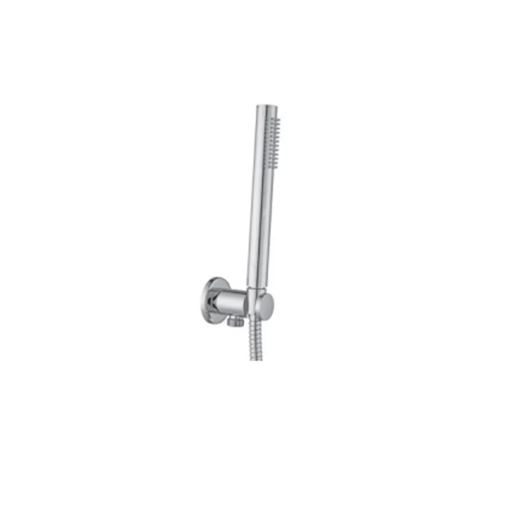 Duplex shower set Paffoni Tondo model chrome finish and silver aanpasbaar hose