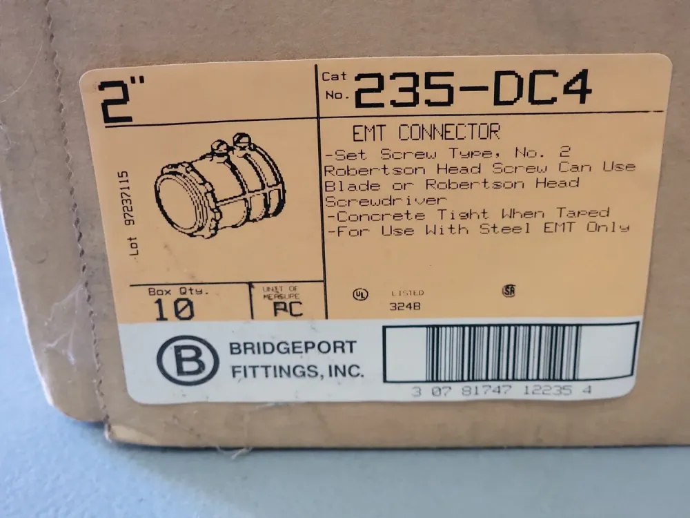 2" EMT Set Screw Connector 235-DC4 (Box 10) voor terreinvoertuigen