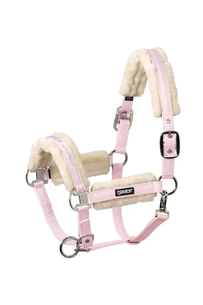 Faux Fur Halter Tweevoudig Pin Powderrose P