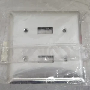 2 Gang Toggle Switch Metaal Wall Plate SS2 (Box 14)