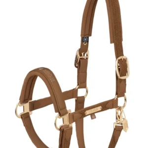 Heritage AW24 Faux Leather Dubbel Pin Headcollar Softshell Almond SHP