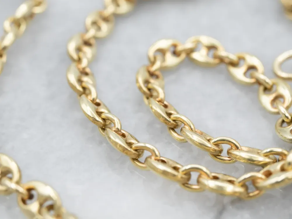 Long Two Tone Gouden Mariner Chain