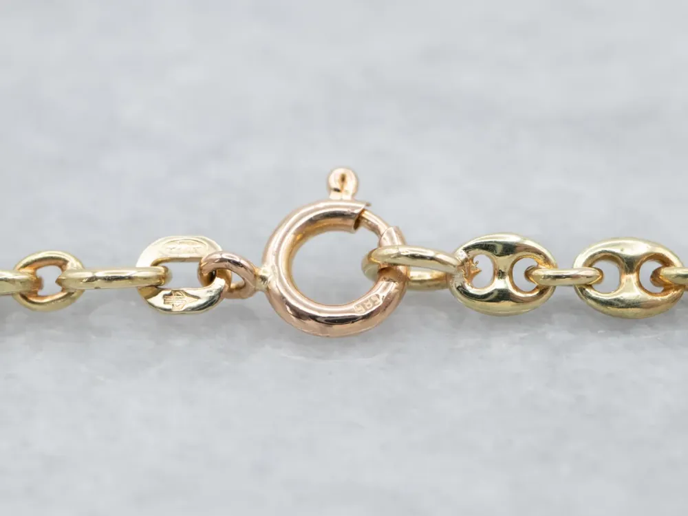 Long Two Tone Gouden Mariner Chain