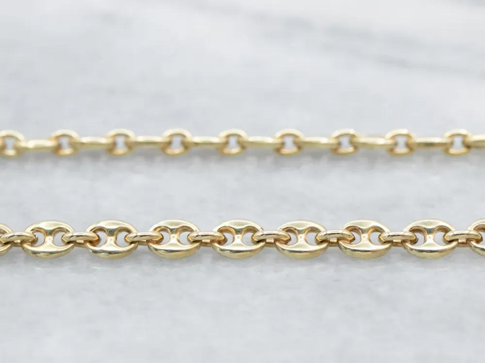 Long Two Tone Gouden Mariner Chain