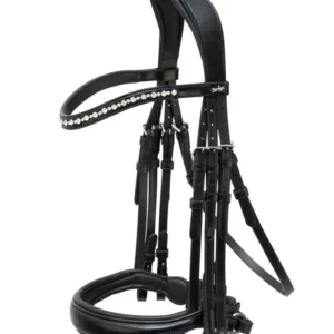 Milton Anatomic Tweeling Bridle Black/Silver C