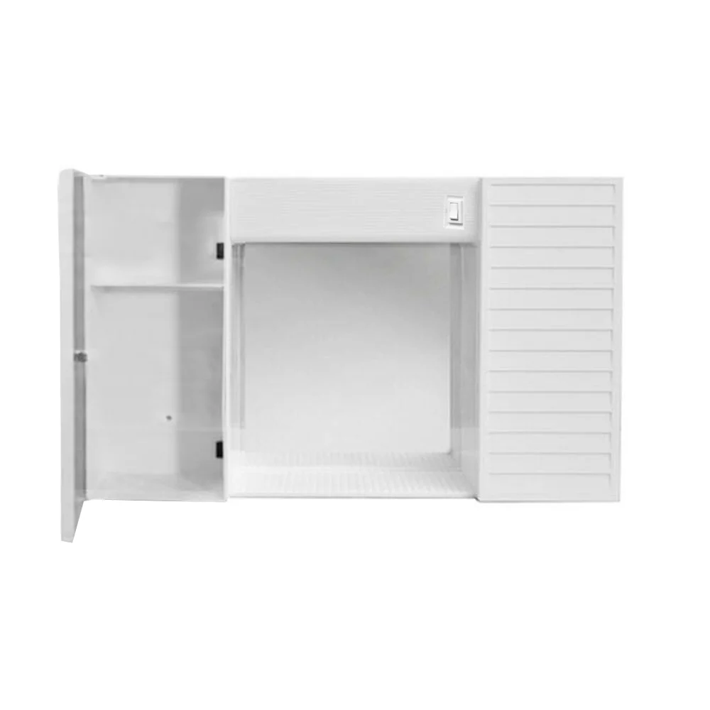 Mirror two doors, shelf and lights cm 58x37x12 CR