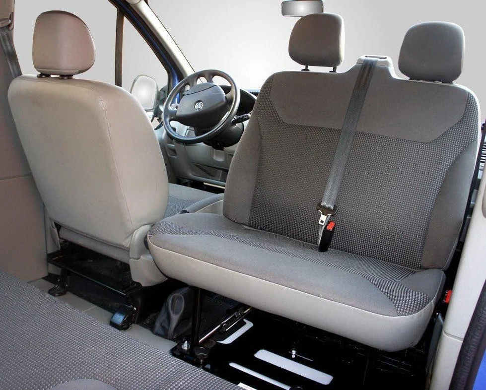 Nissan Primastar X83 (2001-2014) Kiravans Dubbel Passenger Seat Swivel voor terreinvoertuigen
