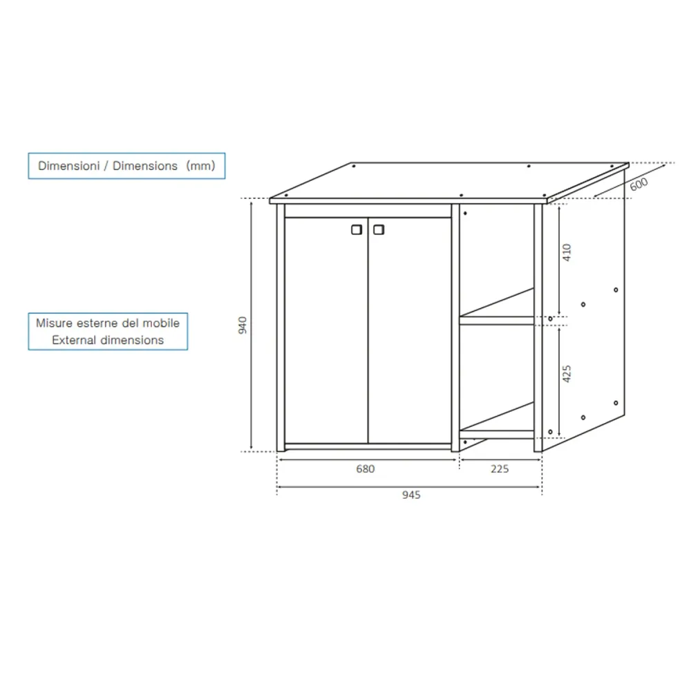 OEM Kwaliteit Mobile VINYL washing machine cover doors and two shelves