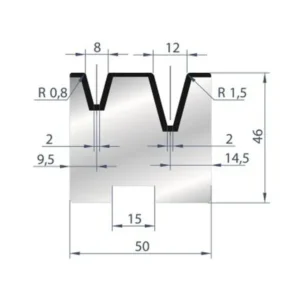 Part No. 2056 @ 835mm 30 Degree 2V Self Centering Die