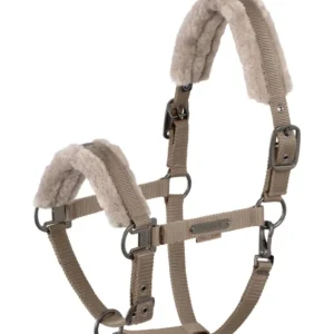 Platinum 25 Duo Pin Faux Fur Headcollar Smoky Taupe F gegalvaniseerd staal