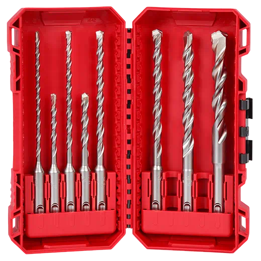 Professionele Klasse MILWAUKEE 8 PC. SDS PLUS M/2™ 2-Cutter Drill Bit Kit
