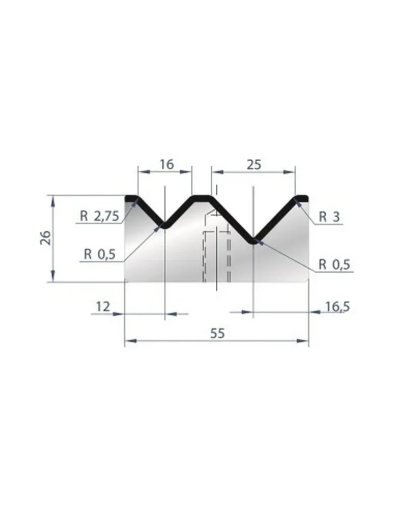 Professionele Klasse Part No. 2014 @ 415mm 88 Degree 2V Bolted Die