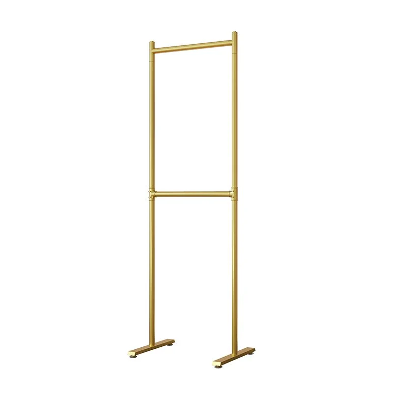 Rubber silentblok Contemporary Van metaal Coat Hanger 2 Hanging Rails Entry Hall Tree 21