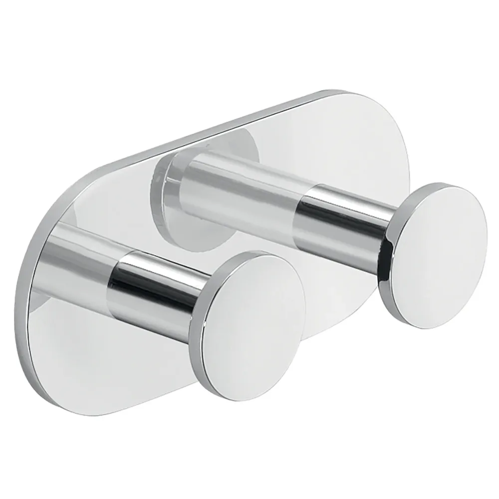 Rubber silentblok Tweemaal coat rack Gedy model Ustica Aluminum - Chrome-plated