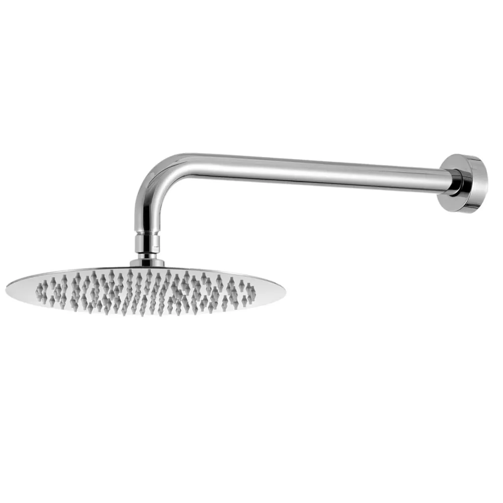 Shower kit two-way built- and 300mm round chroom brass showerhead Echo