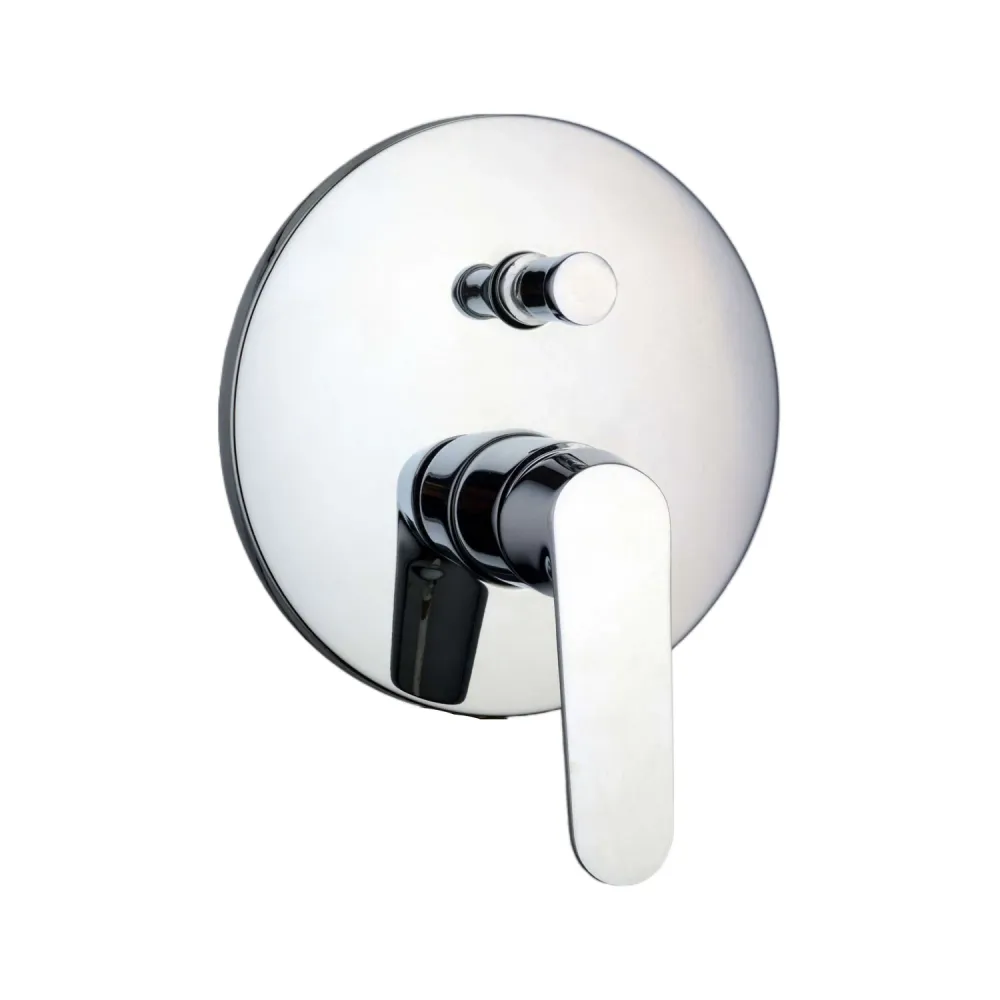 Shower kit two-way built- and 300mm round chroom brass showerhead Echo
