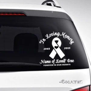 Stabilisatorstang Ribbon Loving Memory Car Decal