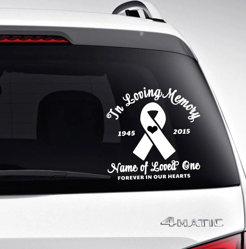 Stabilisatorstang Ribbon Loving Memory Car Decal