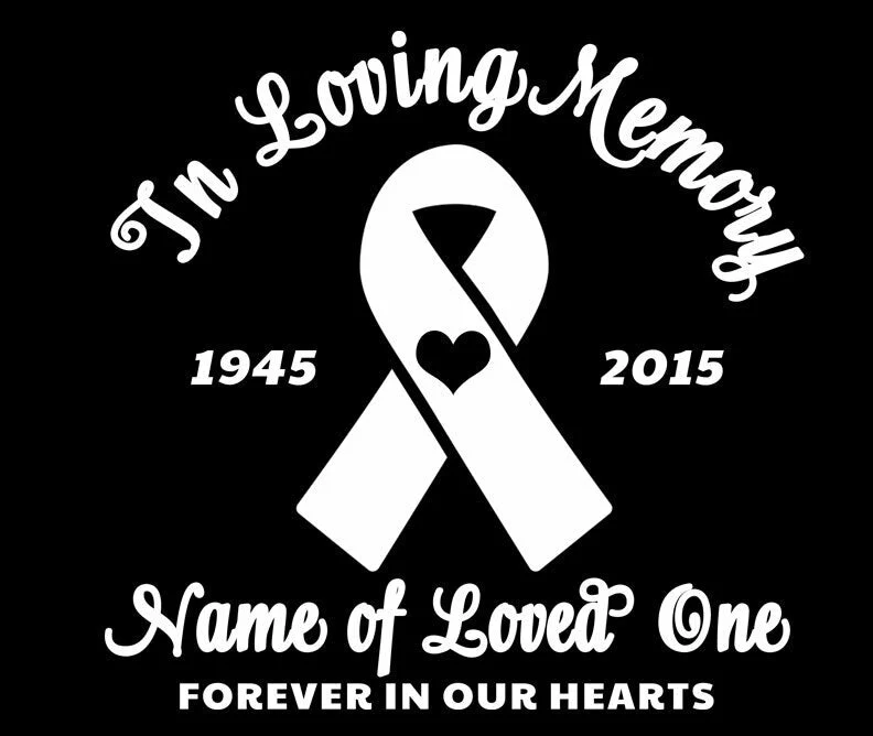 Stabilisatorstang Ribbon Loving Memory Car Decal