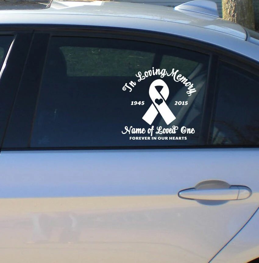 Stabilisatorstang Ribbon Loving Memory Car Decal